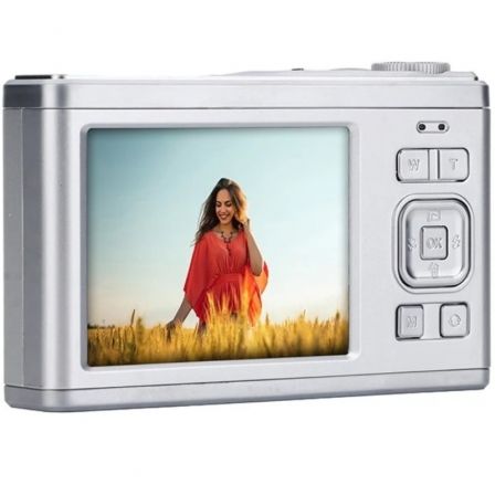 Cámara Digital AgfaPhoto Realishot DC9200, 24 Megapíxeles, Sensor CMOS, Video 4K, Zoom Óptico 10x, Pantalla Dual, Compacta, Plateada